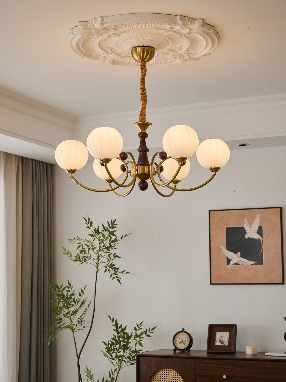 Omirara lampadario Eleganza vintage in legno Tradizionale