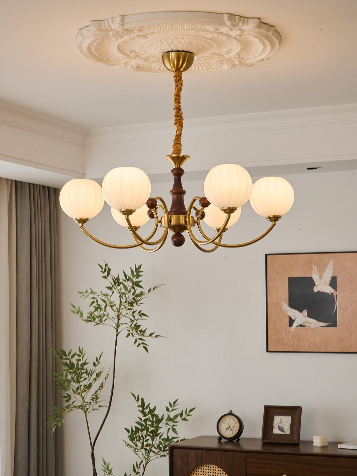 Omirara lampadario Eleganza vintage in legno Tradizionale