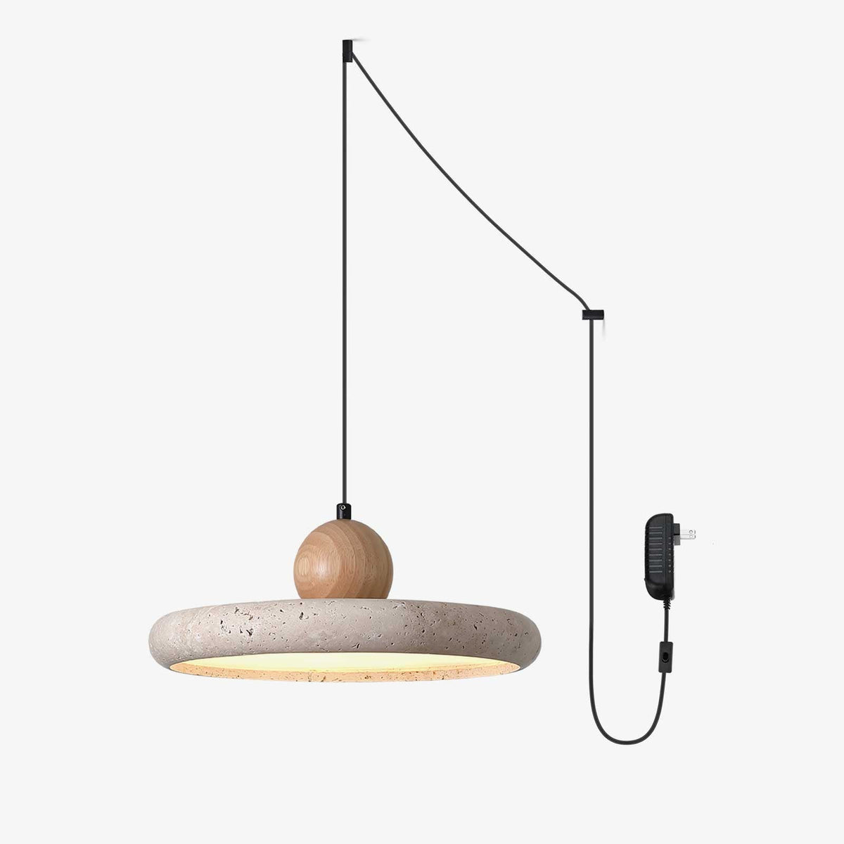 Opalyn lampada a sospensione minimalista in travertino