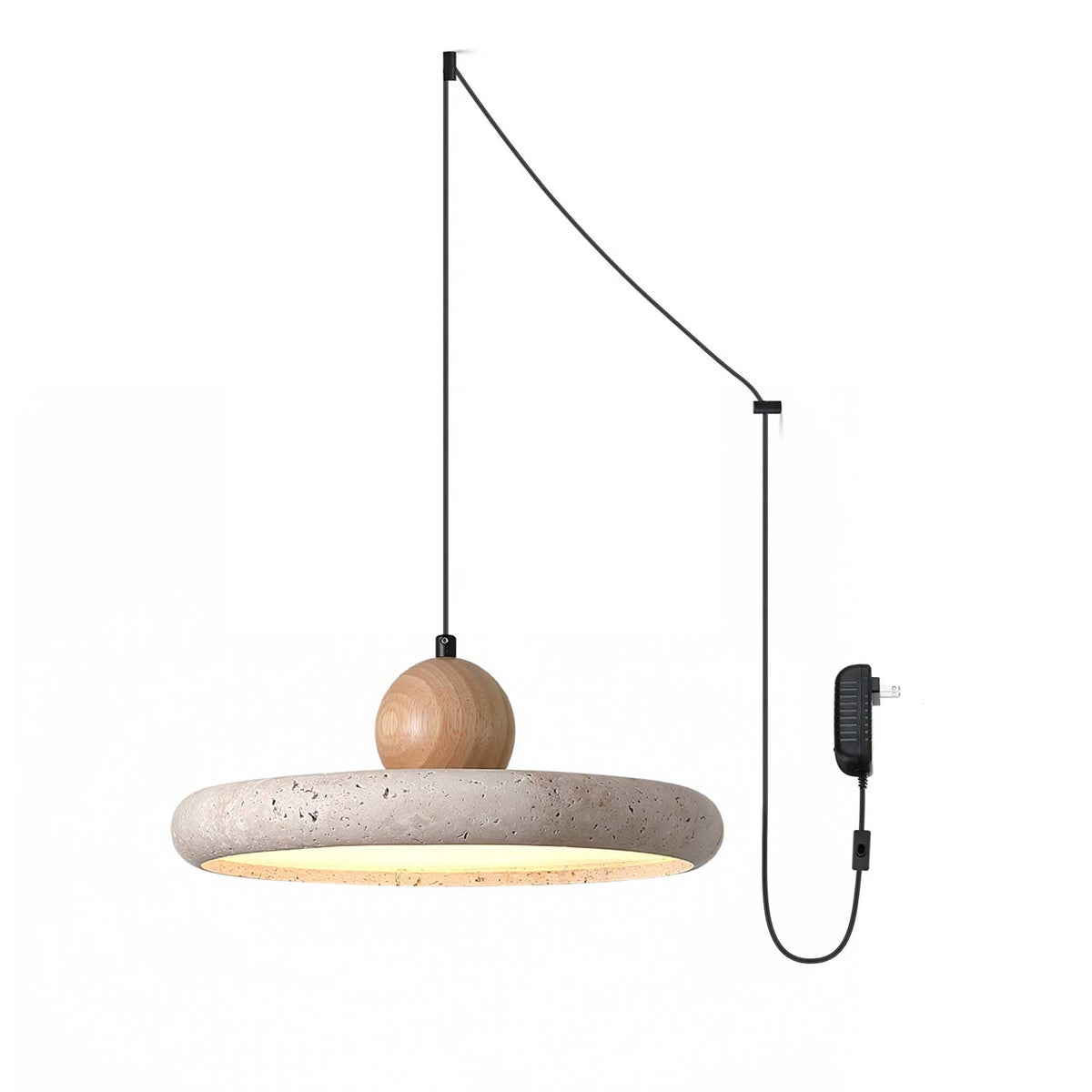 Opalyn lampada a sospensione minimalista in travertino