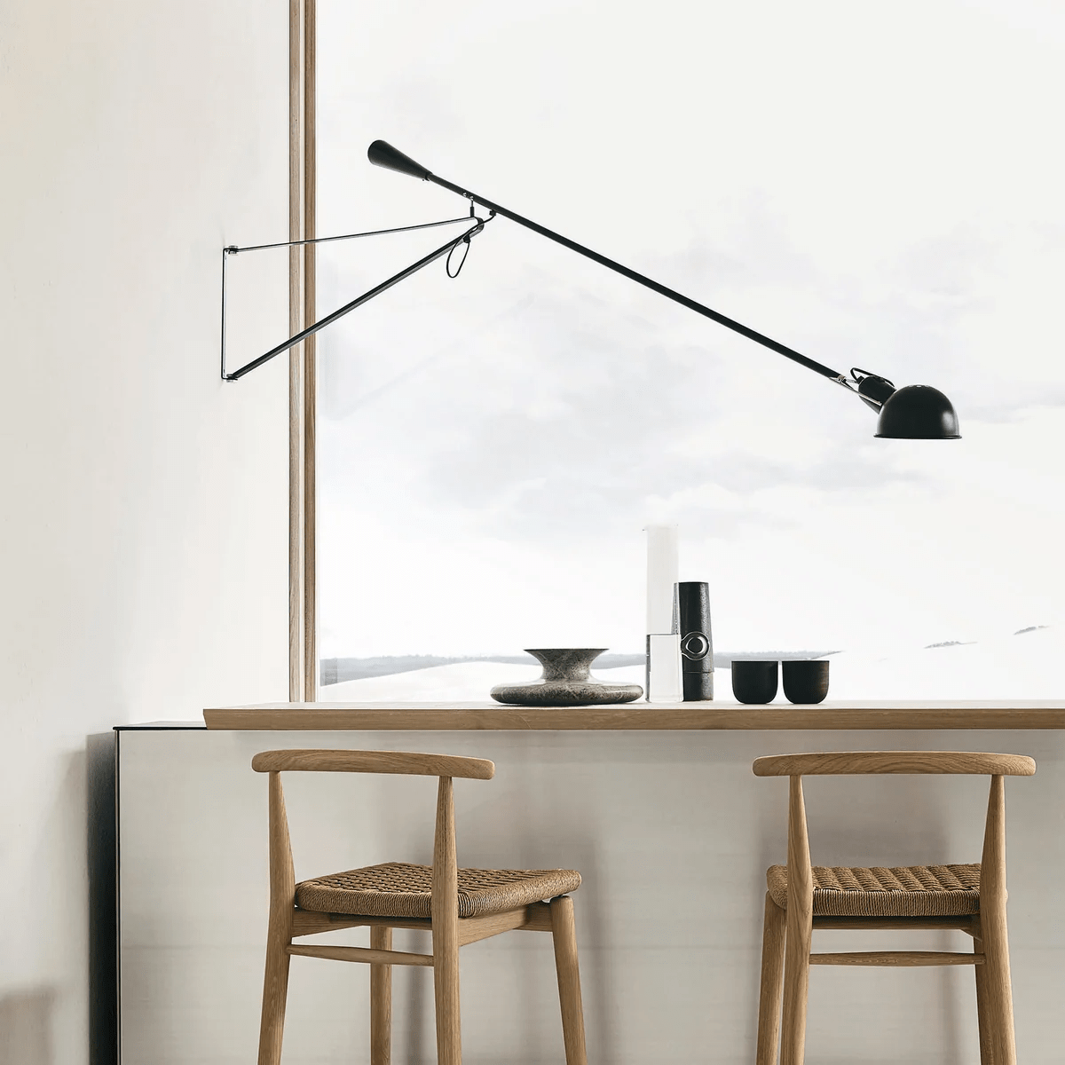 Vellaro lampada da parete con Braccio Oscillante Lungo