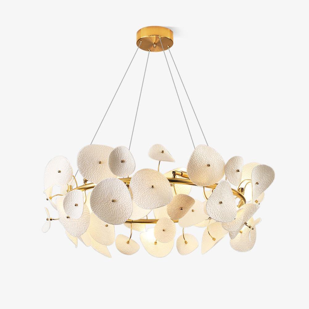 Virinira Moderna Eleganza Petalo Ceramica Lux Lampadario - Relic Pieces