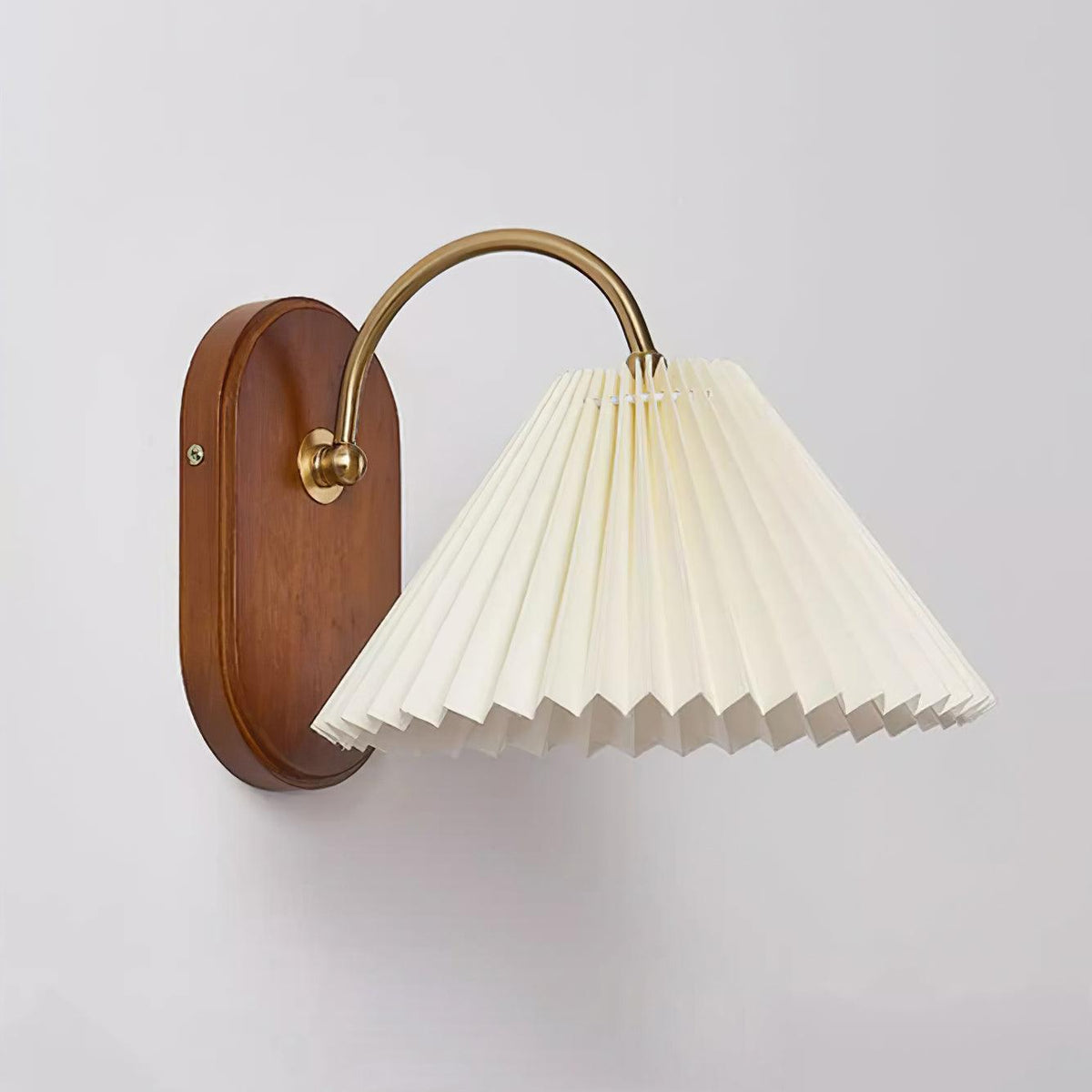 Teriiraine lampada da parete vintage con Paralume Pleatato