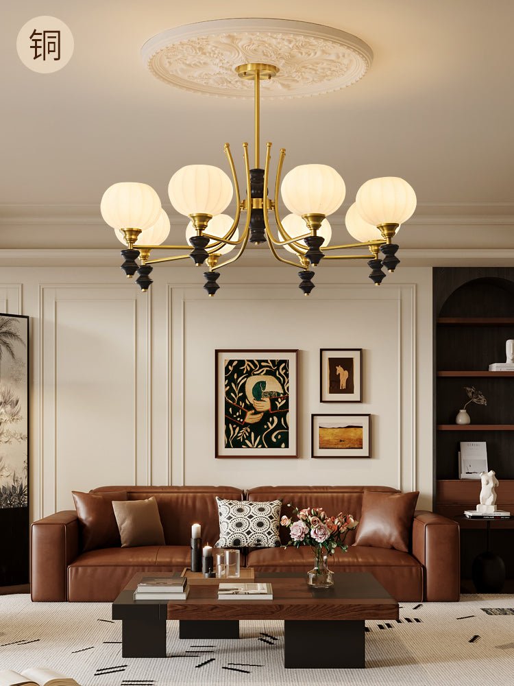 Zavenen lampadario Eleganza vintage in legno e ottone