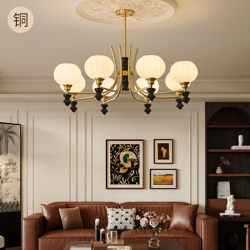 Zavenen lampadario Eleganza vintage in legno e ottone