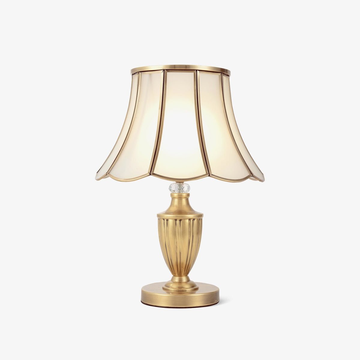 Valencia lampada da tavolo in ottone e vetro vintage