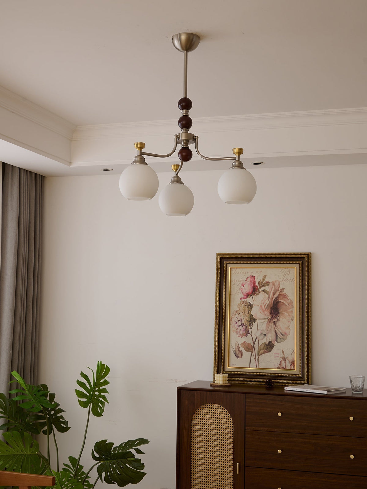 Eursoria lampadario legno vetro Art Orb Tradizionale a globo