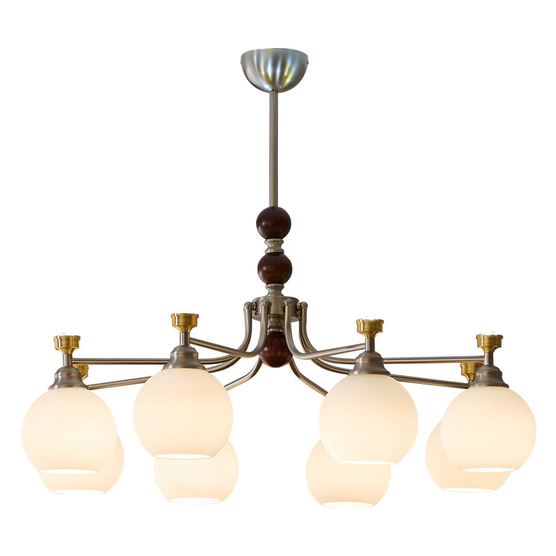 Eursoria lampadario legno vetro Art Orb Tradizionale a globo