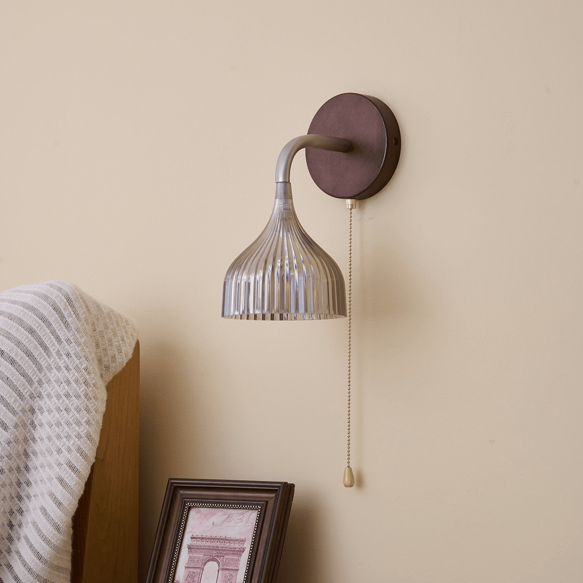 Cimararae Elegance lampada da parete in legno classico