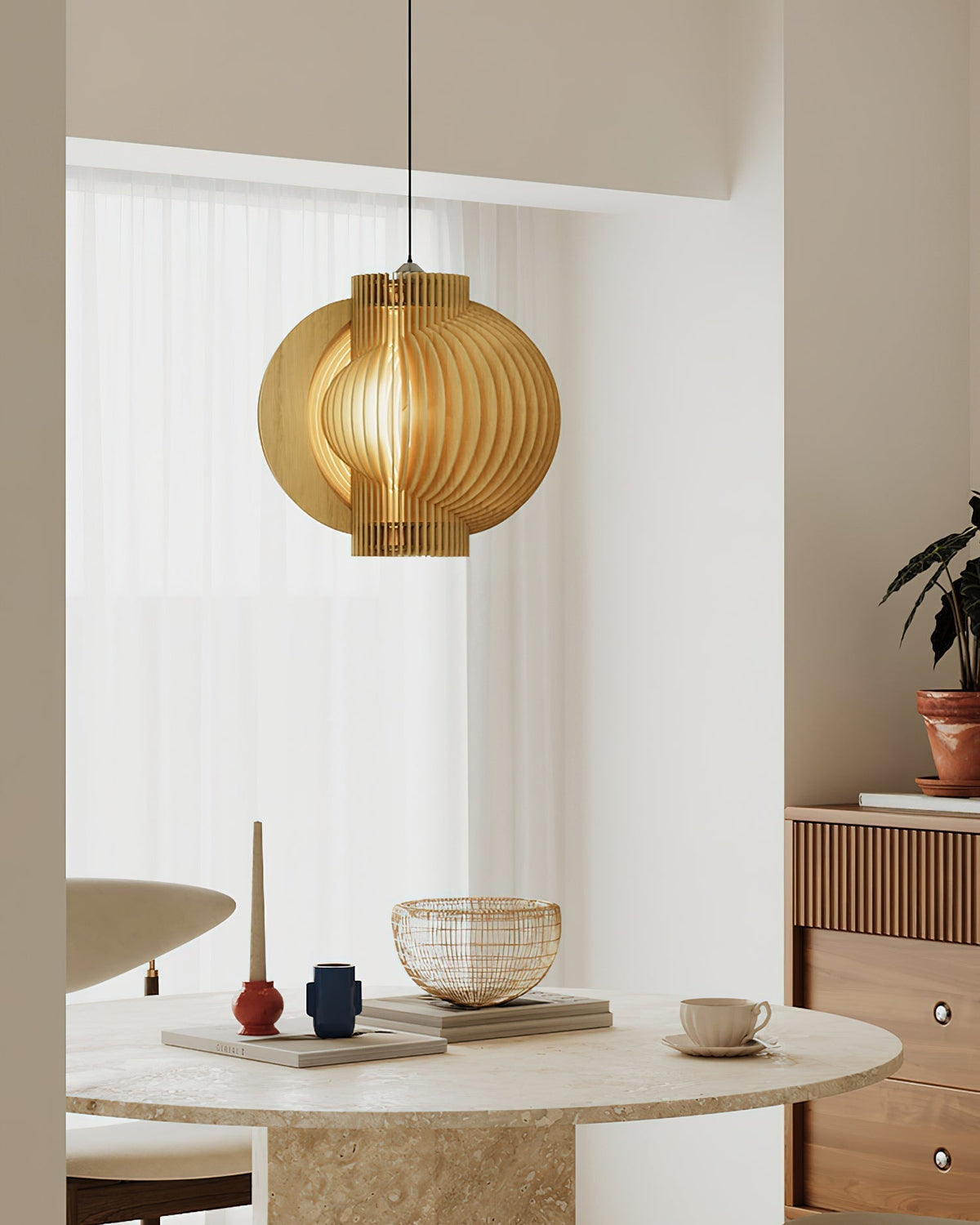 Rinaena lampada a sospensione in legno