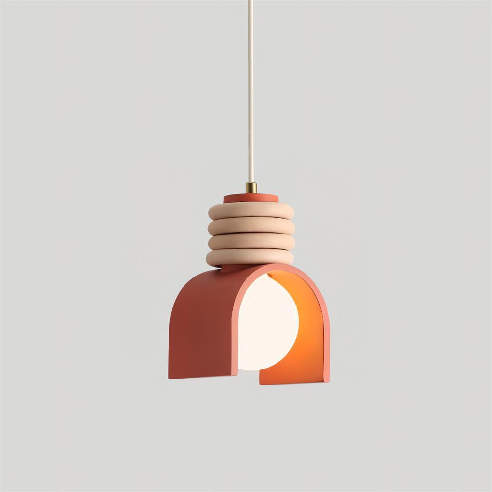 Lampada a sospensione con sfera in vetro per illuminare artisticamente le sale da pranzo
