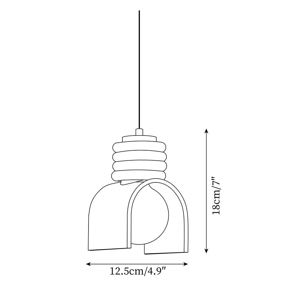 Lampada a sospensione con sfera in vetro per illuminare artisticamente le sale da pranzo