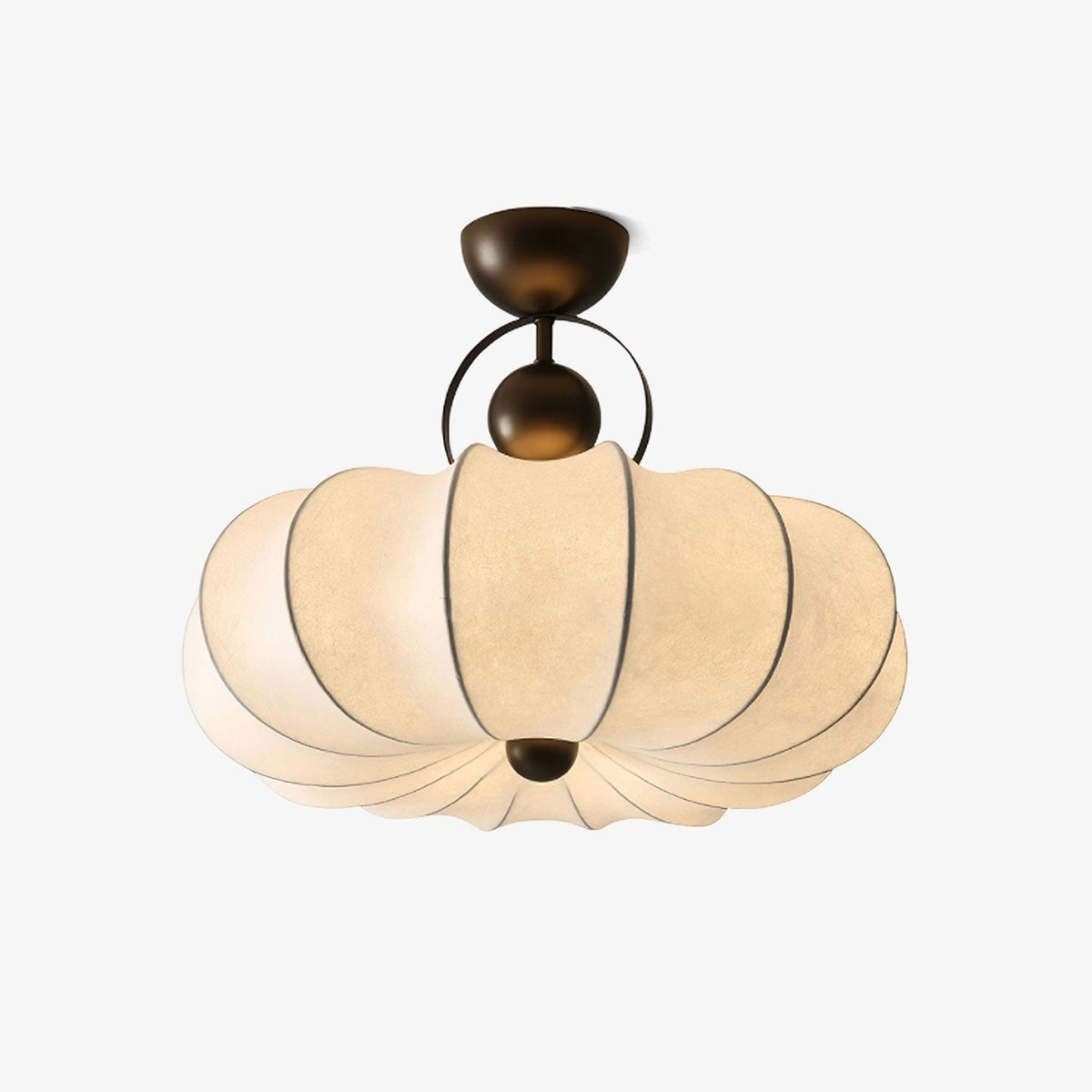 Yunshui lampada a sospensione in tessuto bronzo floreale