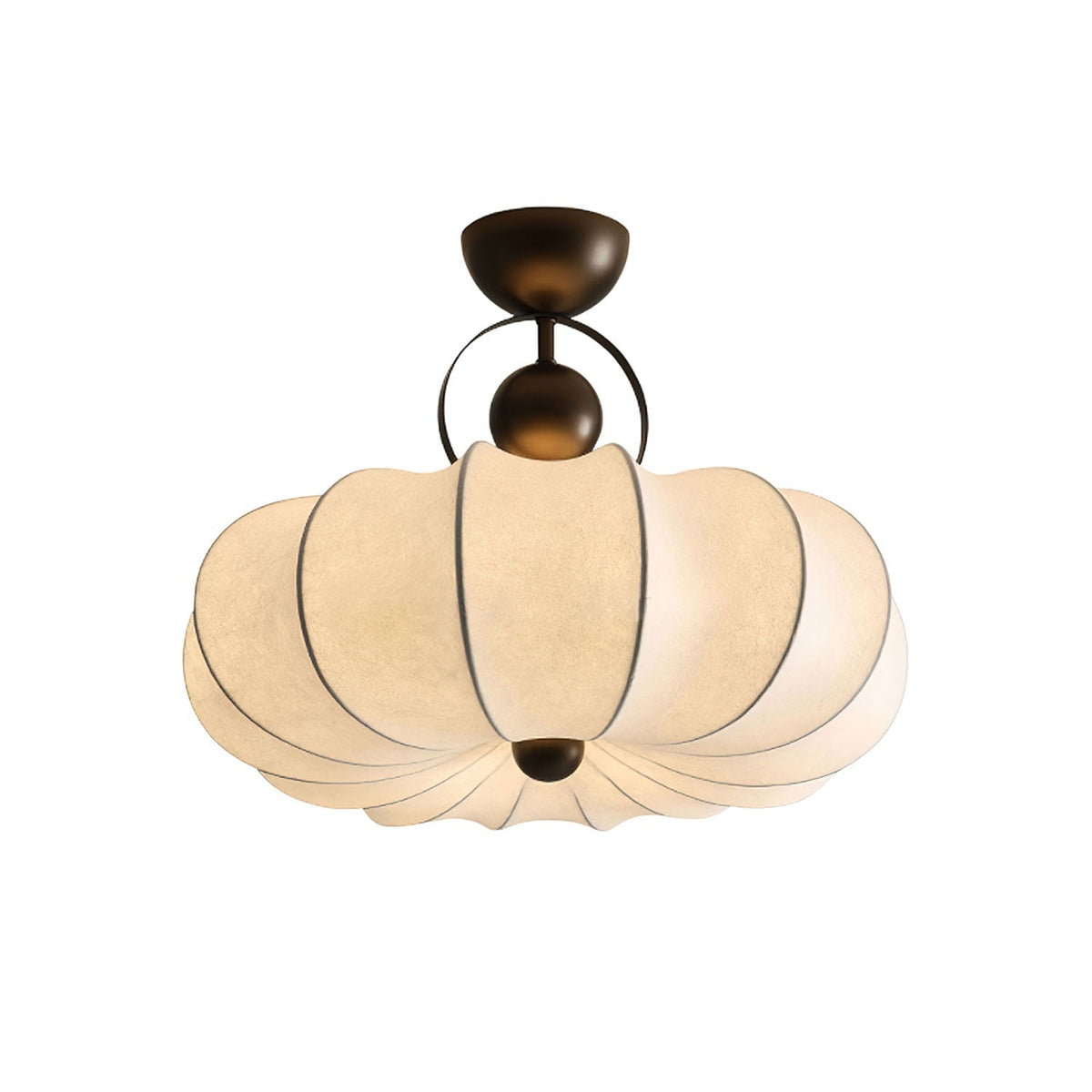 Yunshui lampada a sospensione in tessuto bronzo floreale