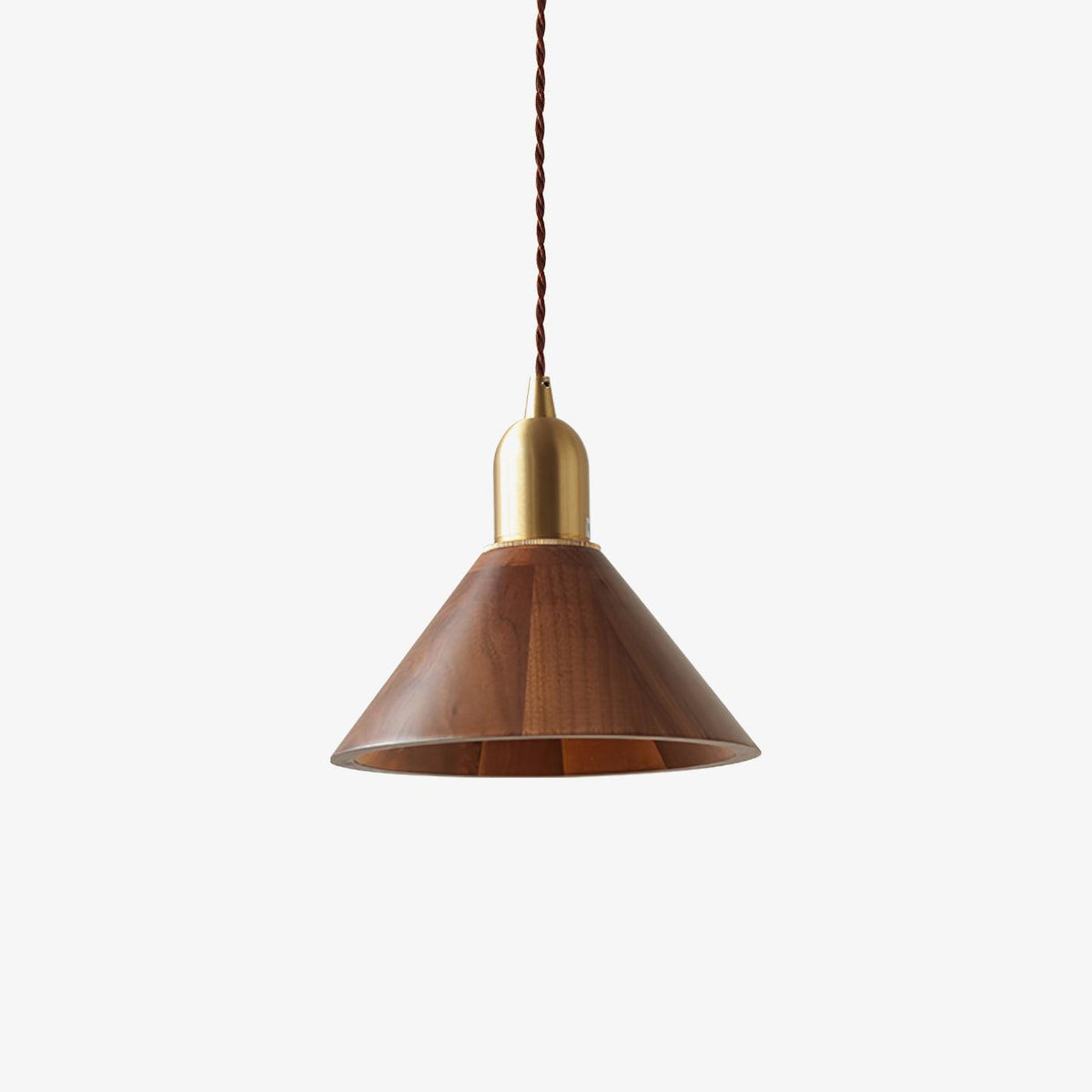 Sylinenne lampada a sospensione ottone legno di Noce moderna per soggiorno