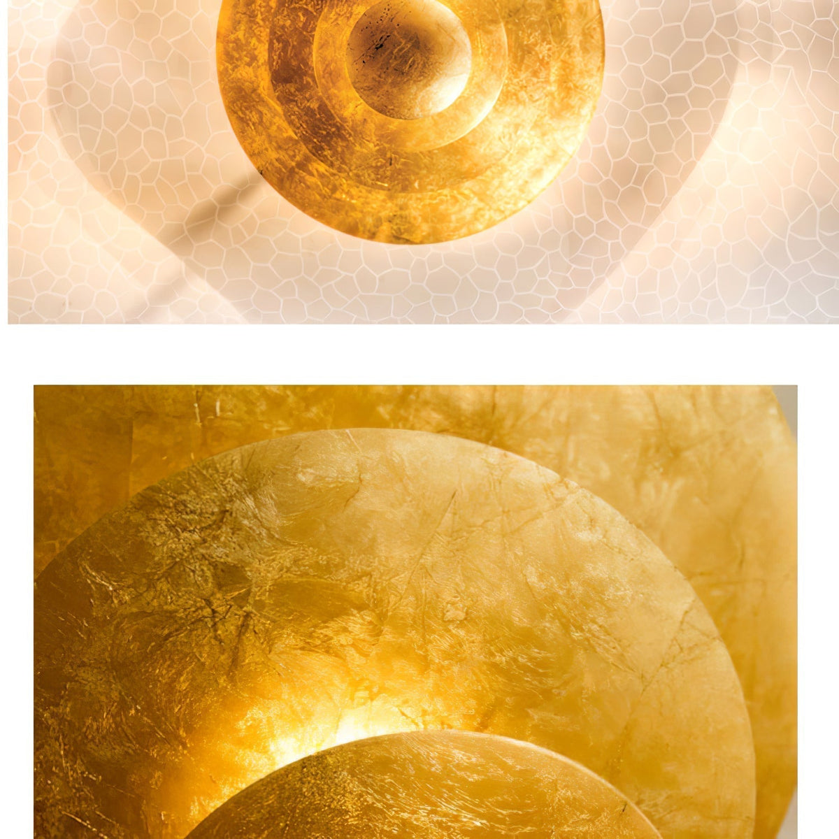 Phelion lampada a sospensione con foglia d'oro stratificata
