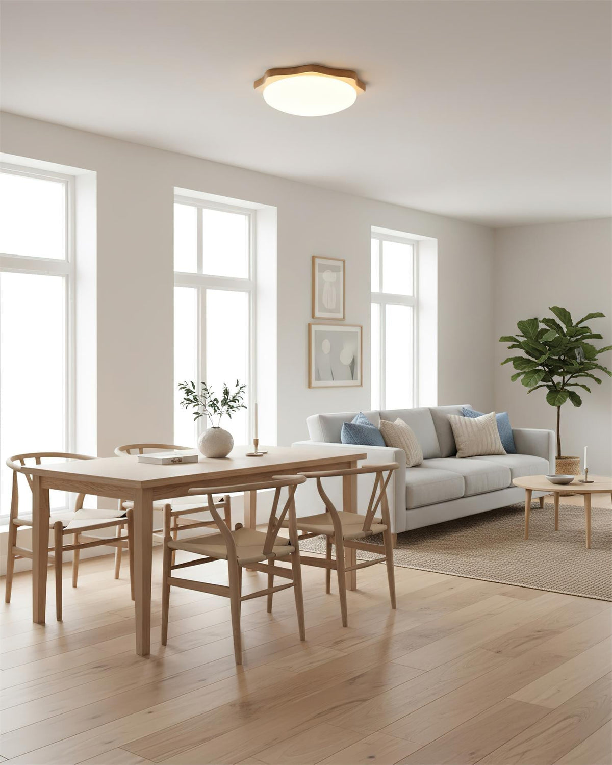 Rinaeria lampada da soffitto in legno