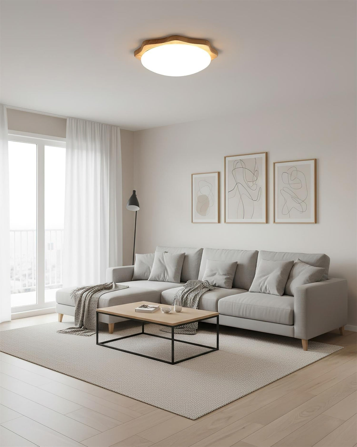 Rinaeria lampada da soffitto in legno