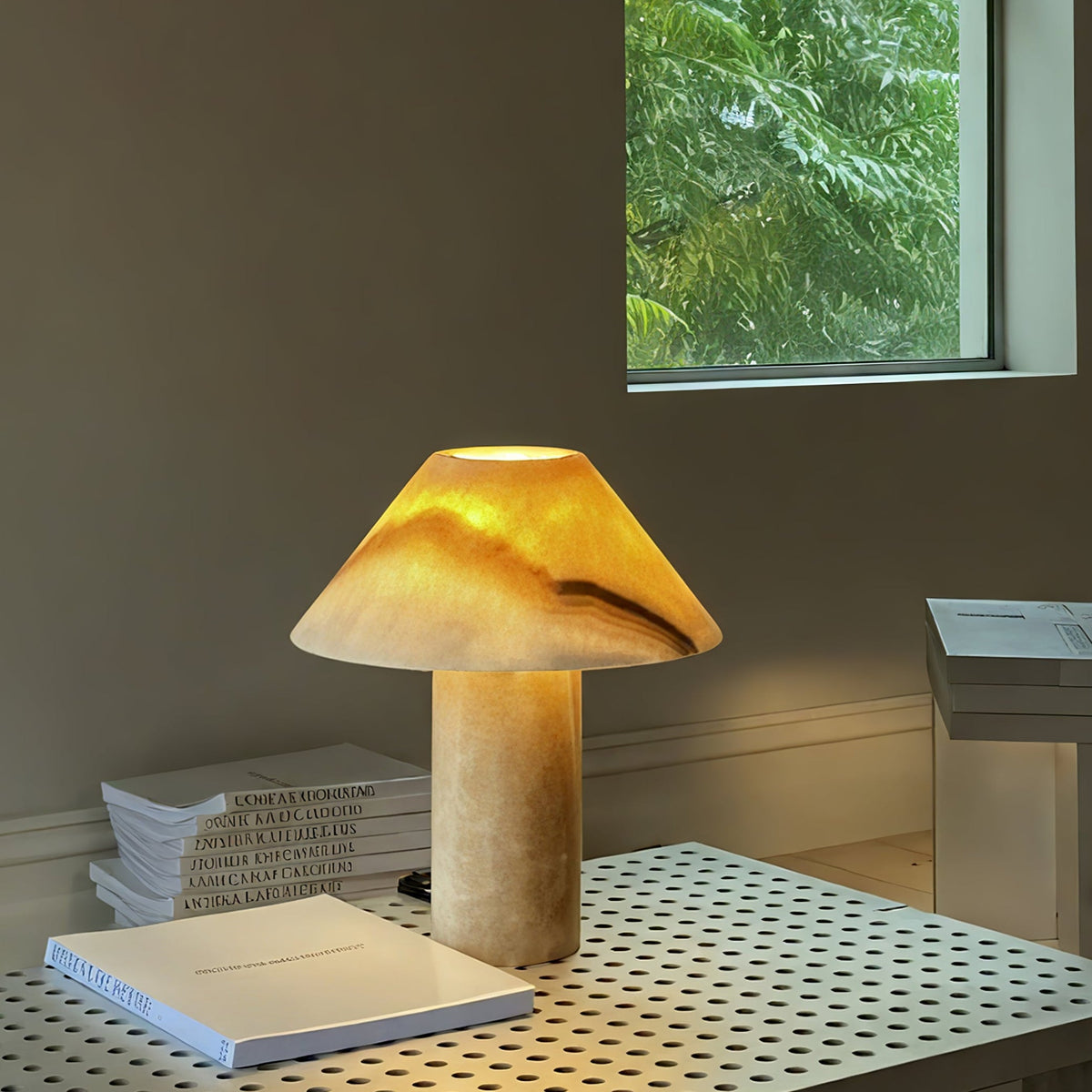 Velalelia vintage lampada da tavolo in giada