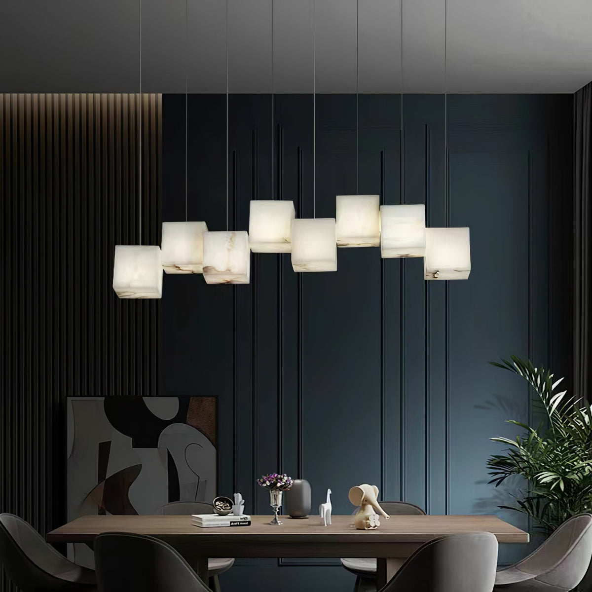 Lampadario alabastro Cubi Eleganza