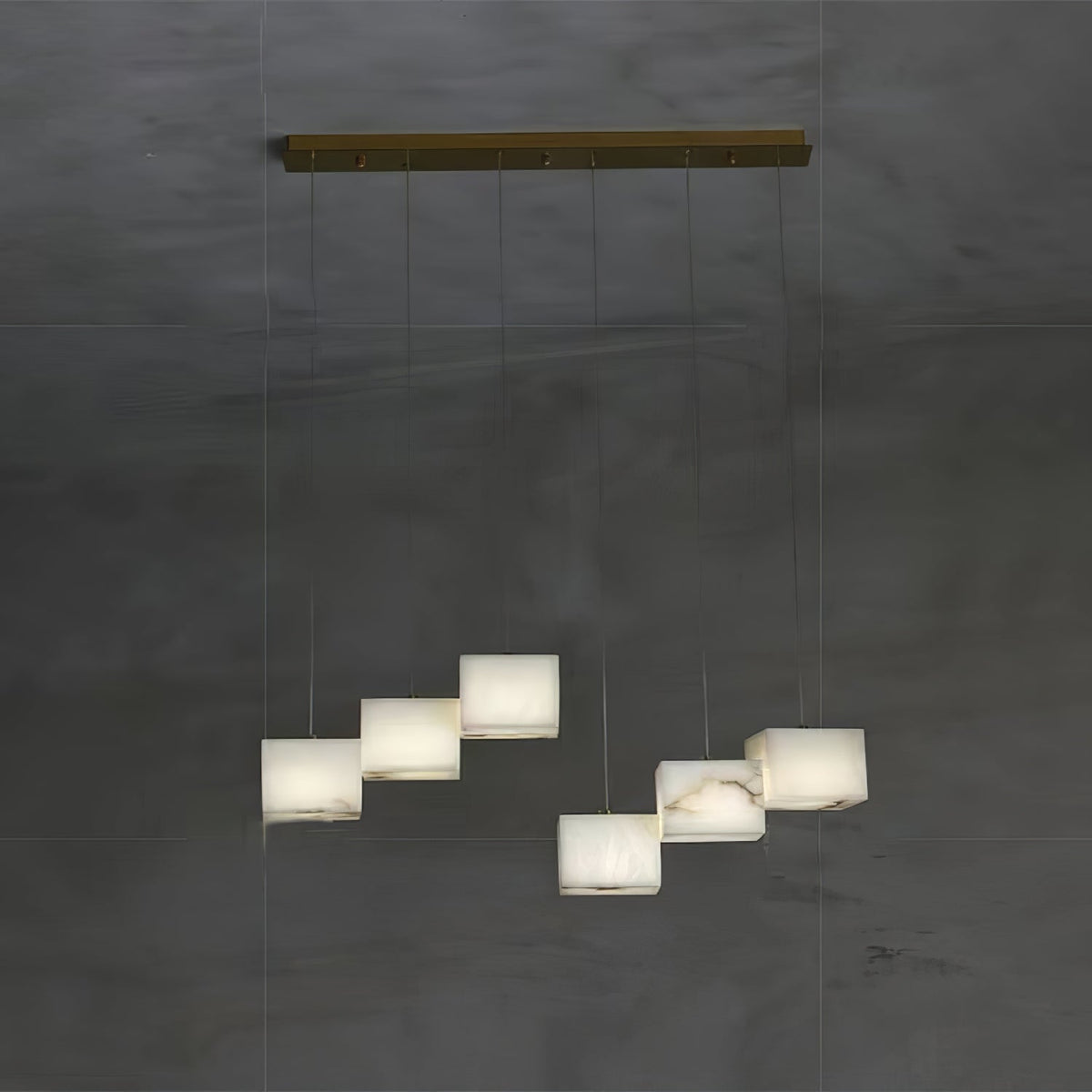 Lampadario alabastro Cubi Eleganza