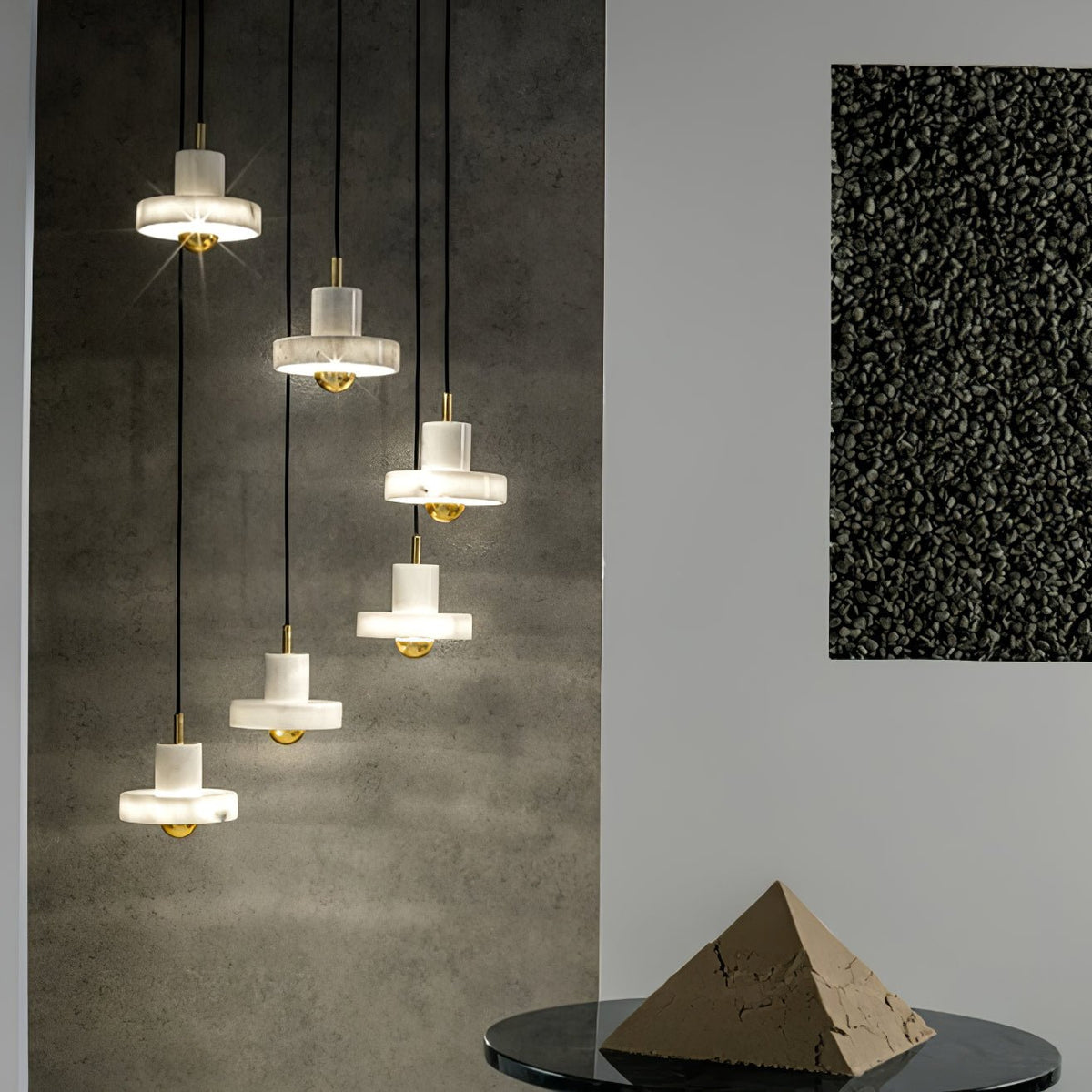 Cunorora lampada a sospensione Premium Nordic Art Aura in marmo