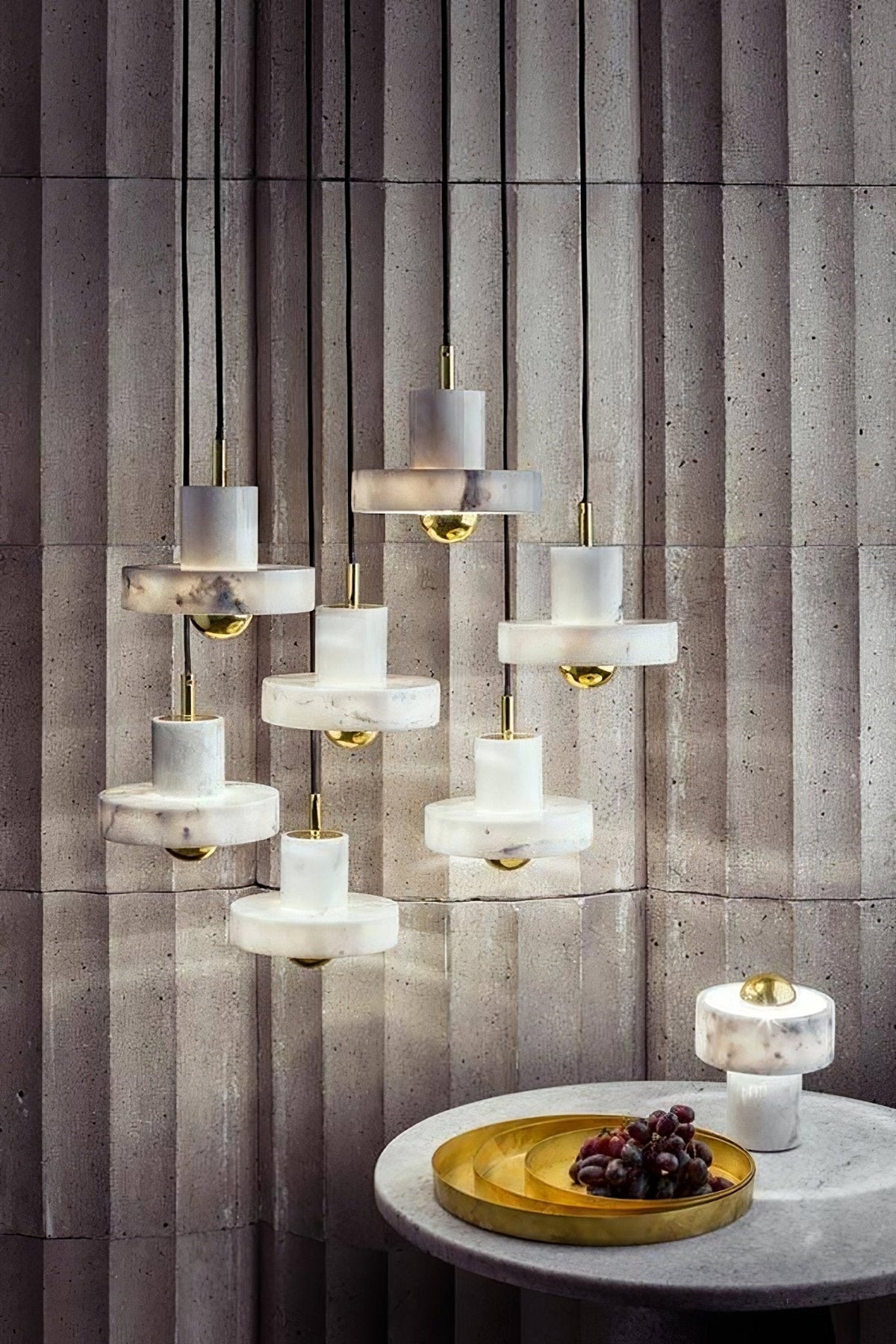 Cunorora lampada a sospensione Premium Nordic Art Aura in marmo