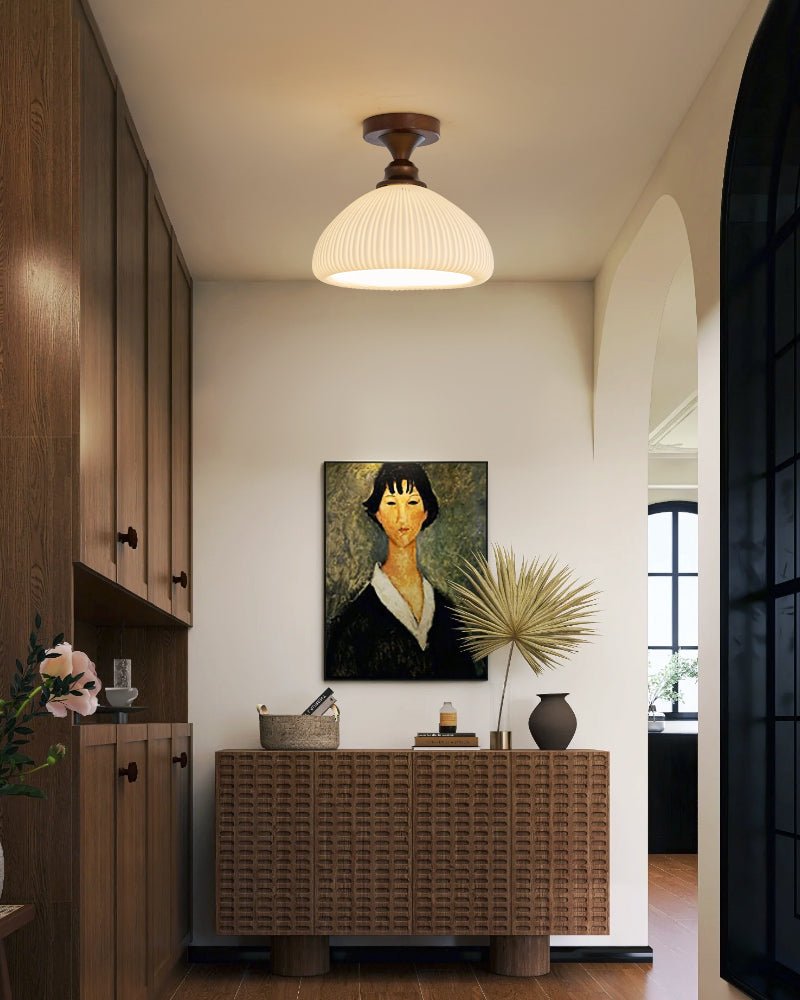 Alveneth lampada da soffitto in vetro artistico nordico premium