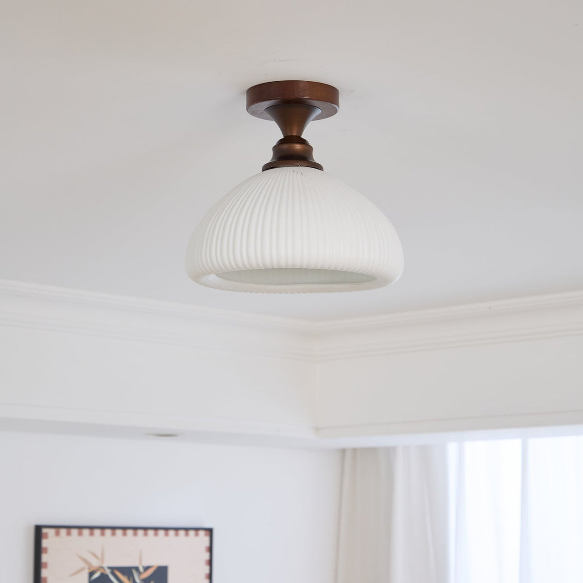 Alveneth lampada da soffitto in vetro artistico nordico premium