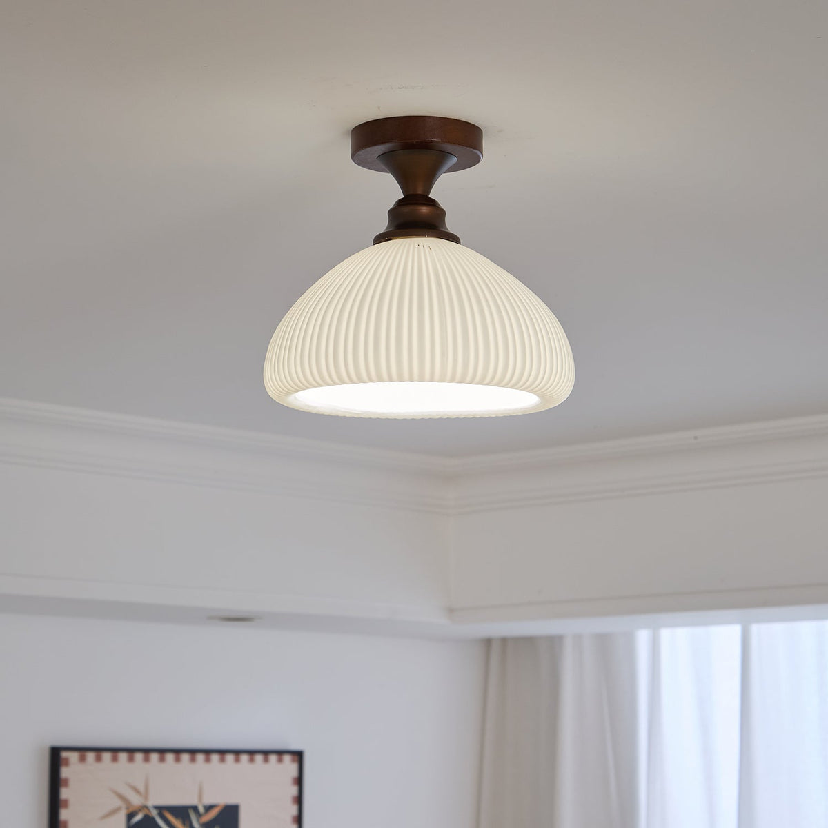 Alveneth lampada da soffitto in vetro artistico nordico premium