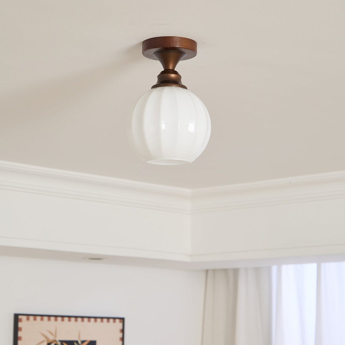 Alveneth lampada da soffitto in vetro artistico nordico premium
