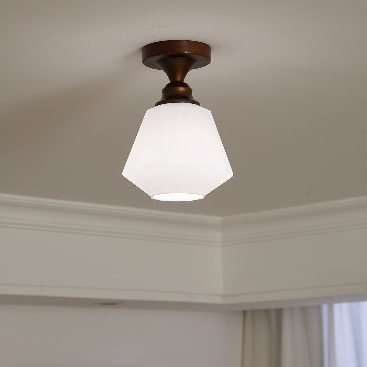 Alveneth lampada da soffitto in vetro artistico nordico premium