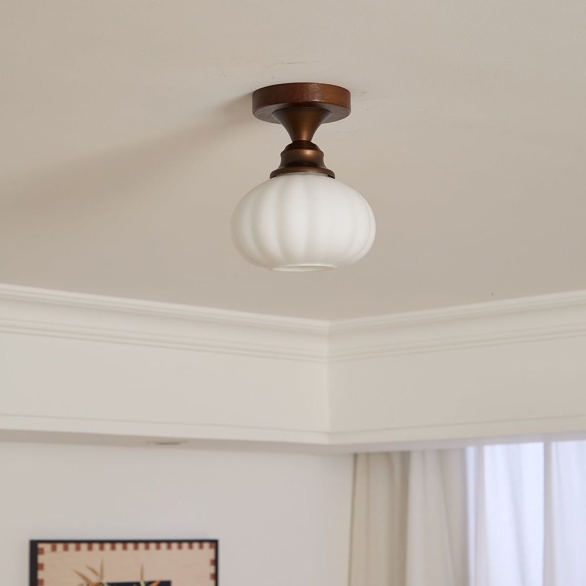 Alveneth lampada da soffitto in vetro artistico nordico premium
