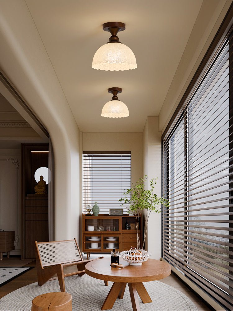 Alveneth lampada da soffitto in vetro artistico nordico premium