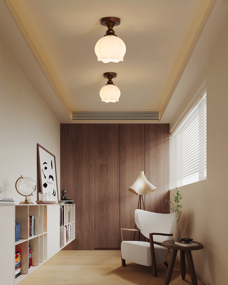 Alveneth lampada da soffitto in vetro artistico nordico premium