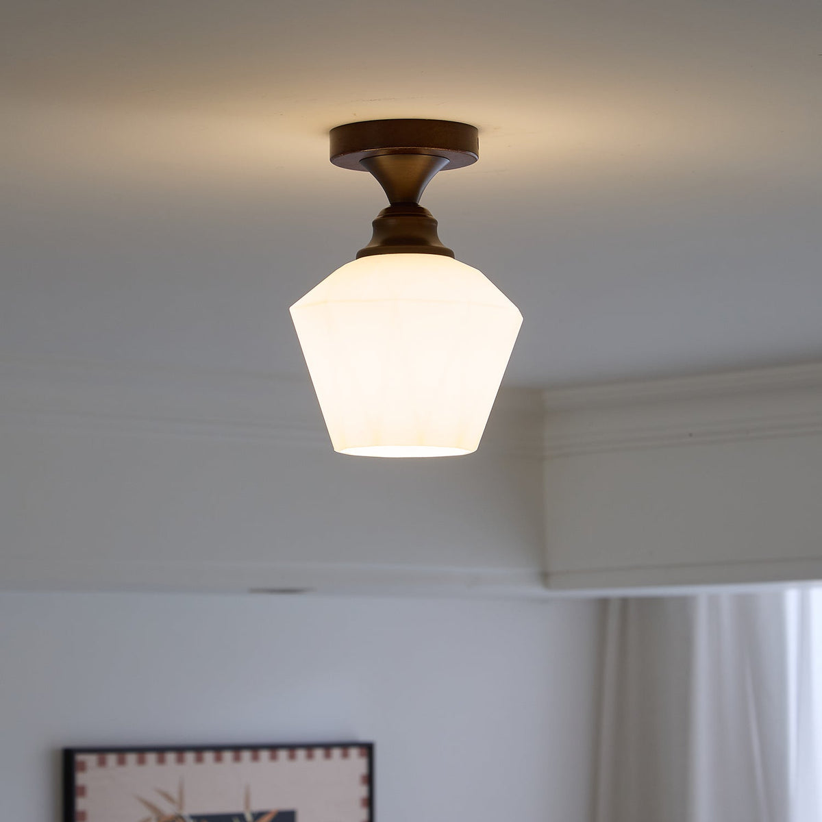 Alveneth lampada da soffitto in vetro artistico nordico premium