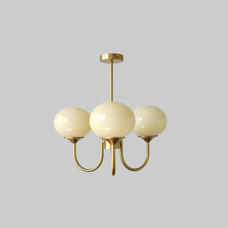 Velenian lampadario globi vetro Rosa Finitura Oro
