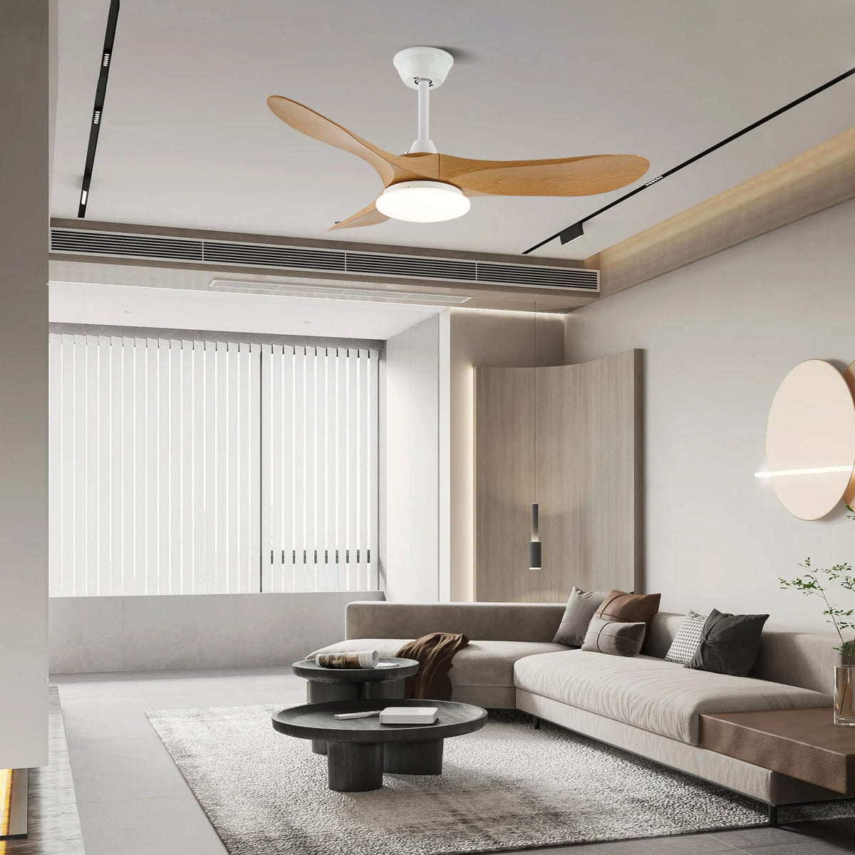 Oriken Ventilatore da soffitto con luce minimalista