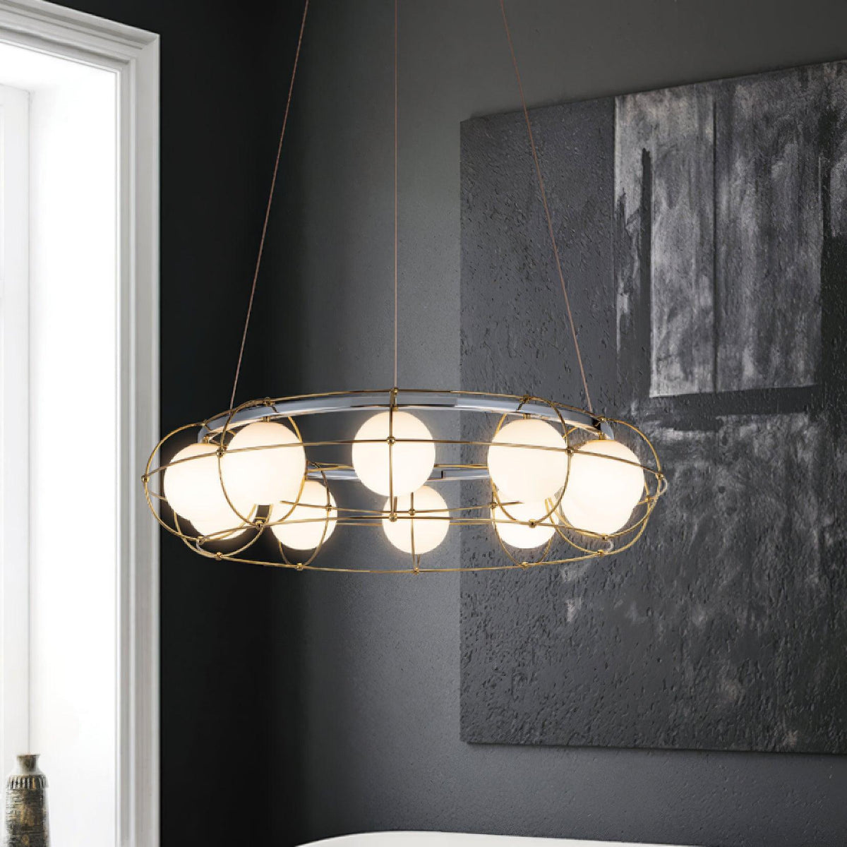 Velinissa lampadario in vetro moderno