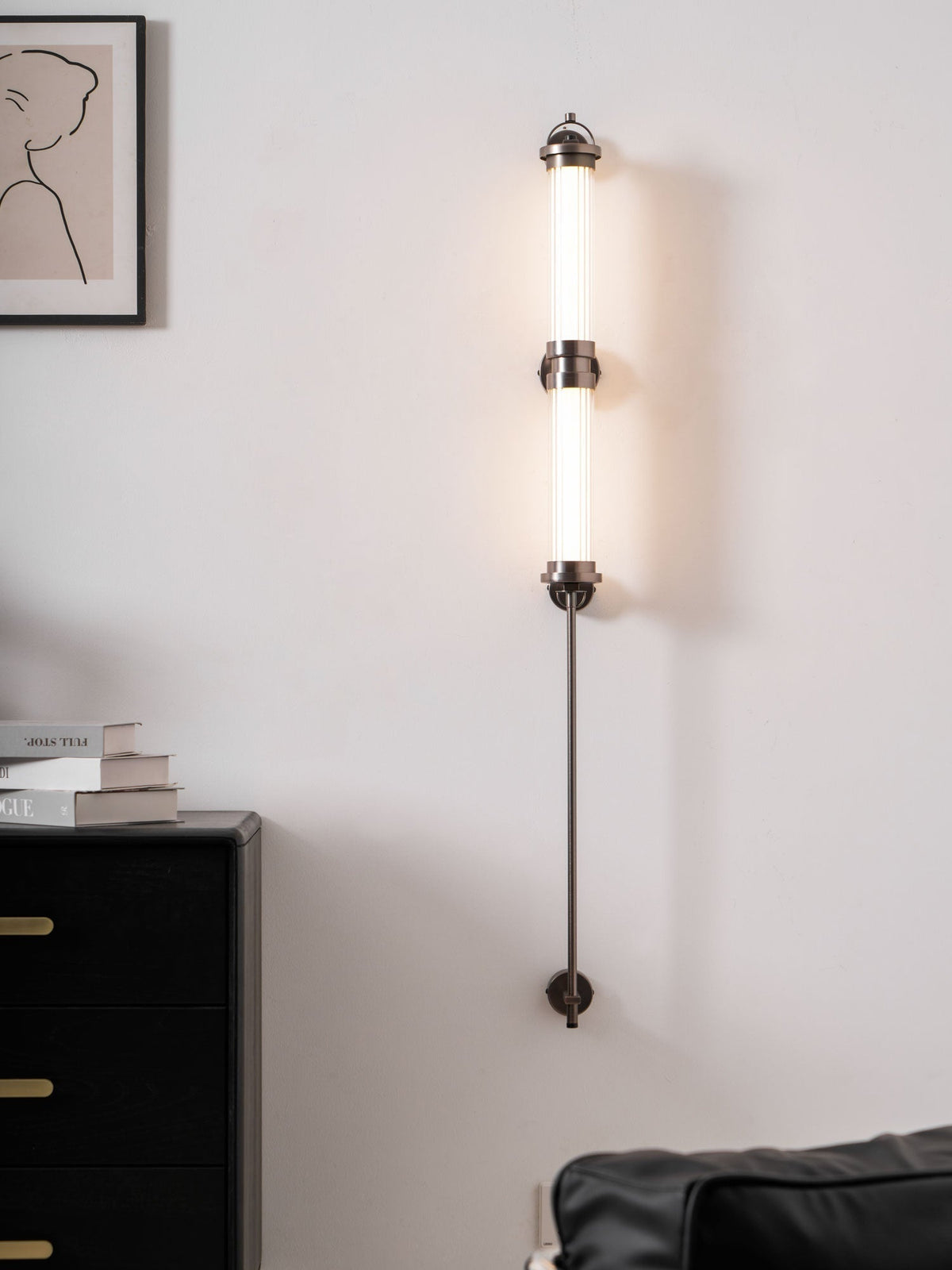 Eirirella applique in vetro verticale stile nordico