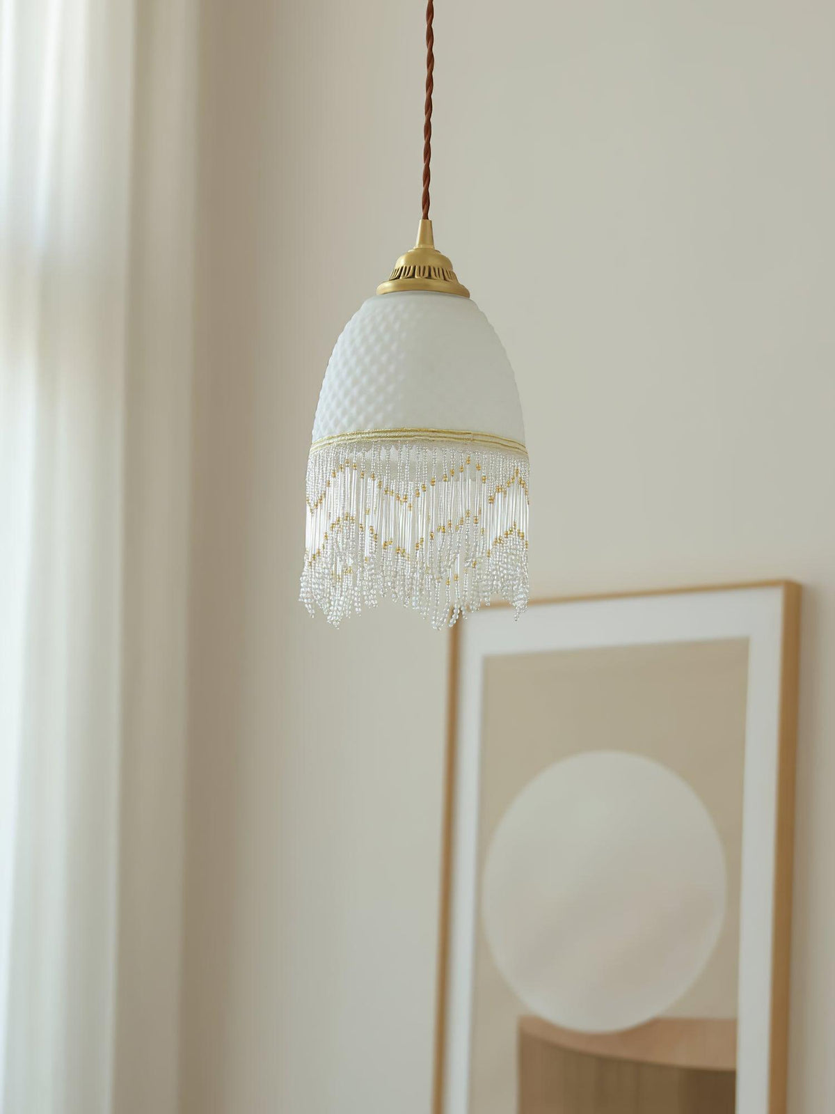 Mesh Tassel lampada a sospensione in vetro