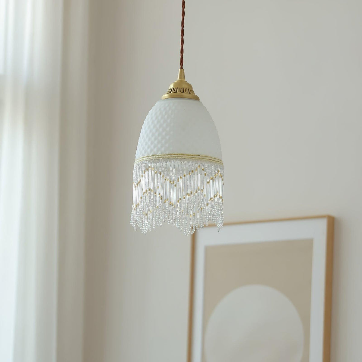 Mesh Tassel lampada a sospensione in vetro