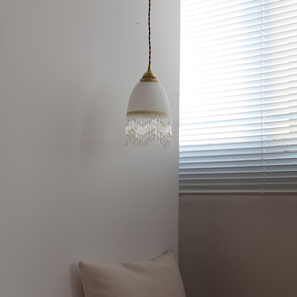 Mesh Tassel lampada a sospensione in vetro