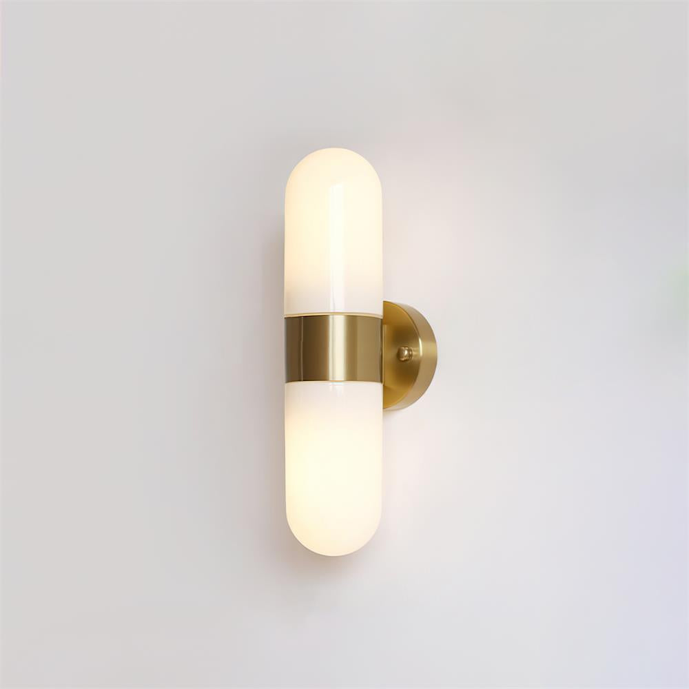 Lampada da parete in metallo e vetro, stile moderno minimalista verticale per camera da letto