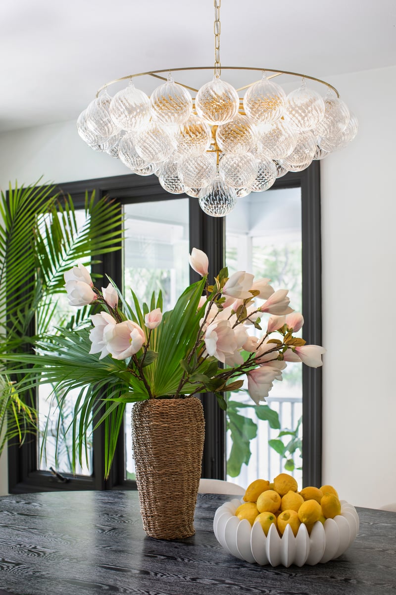 Velineon lampadario sfera in vetro Trasparente ottone Antico elegante