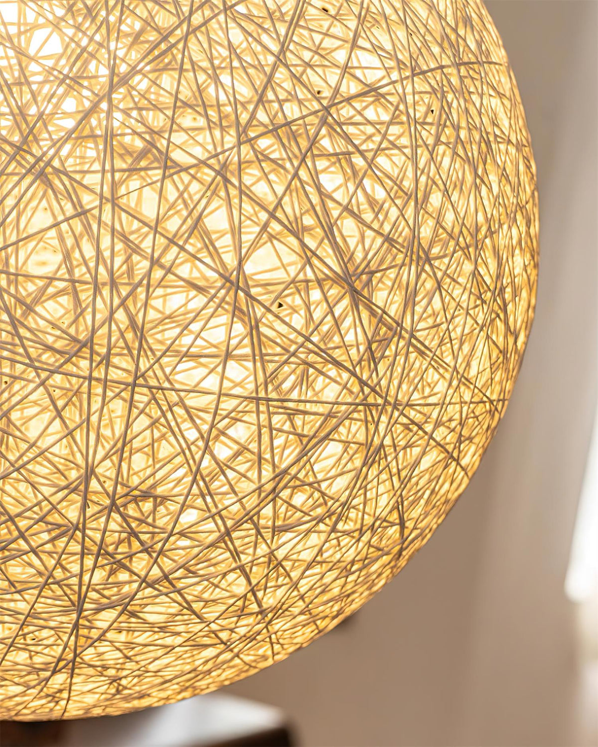 Rovira lampada a sospensione Canapa Intrecciata sfera Bohemian
