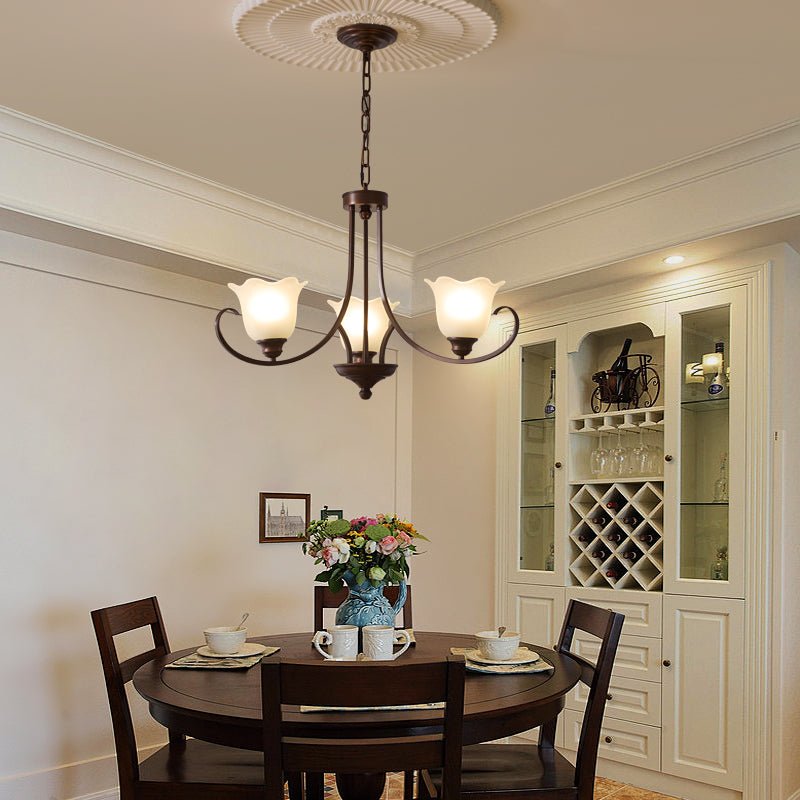 Nydorisra Elegance vintage lampadario in vetro con Motivo Florale floreale