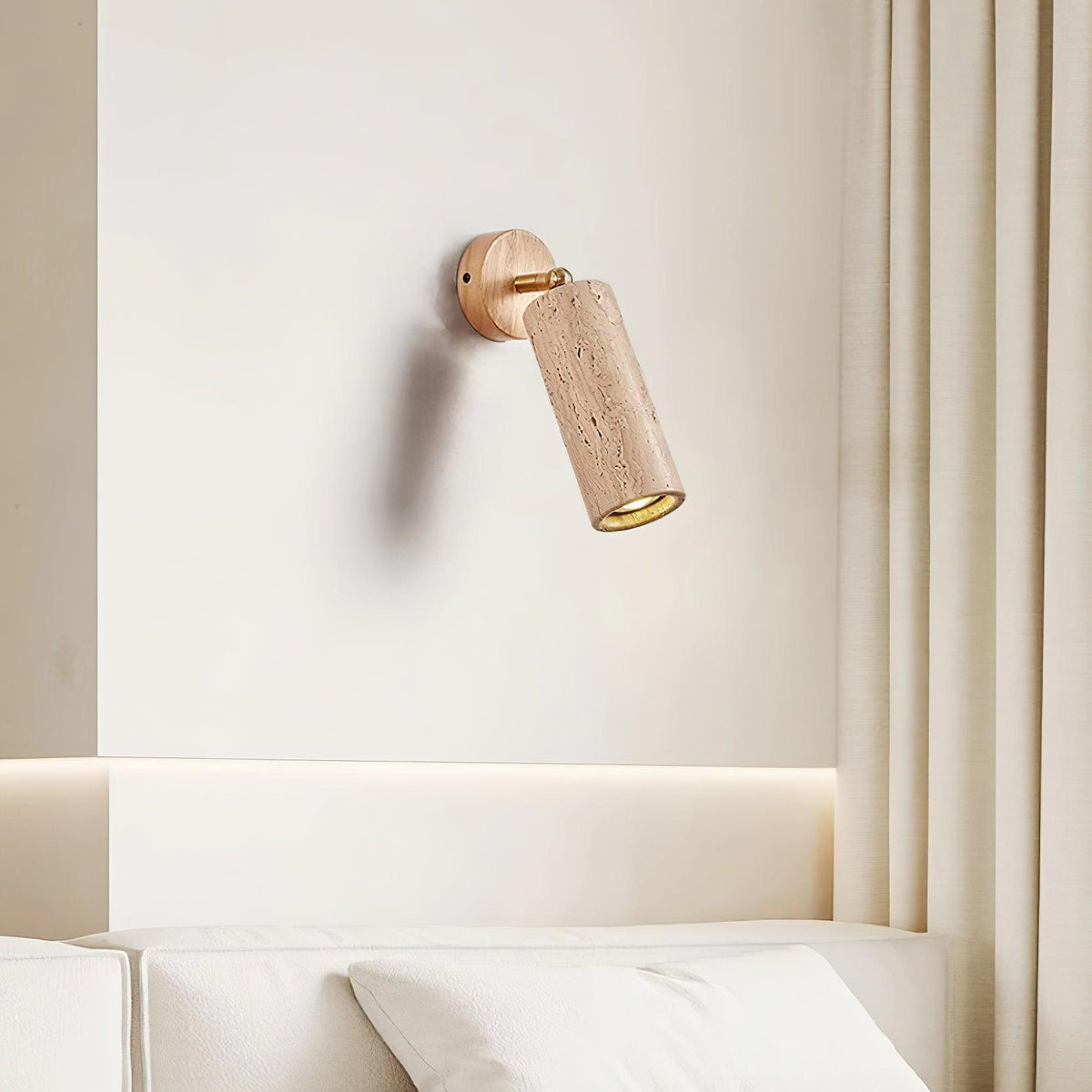 Delo applique Applicabile a parete Regolabile in travertino