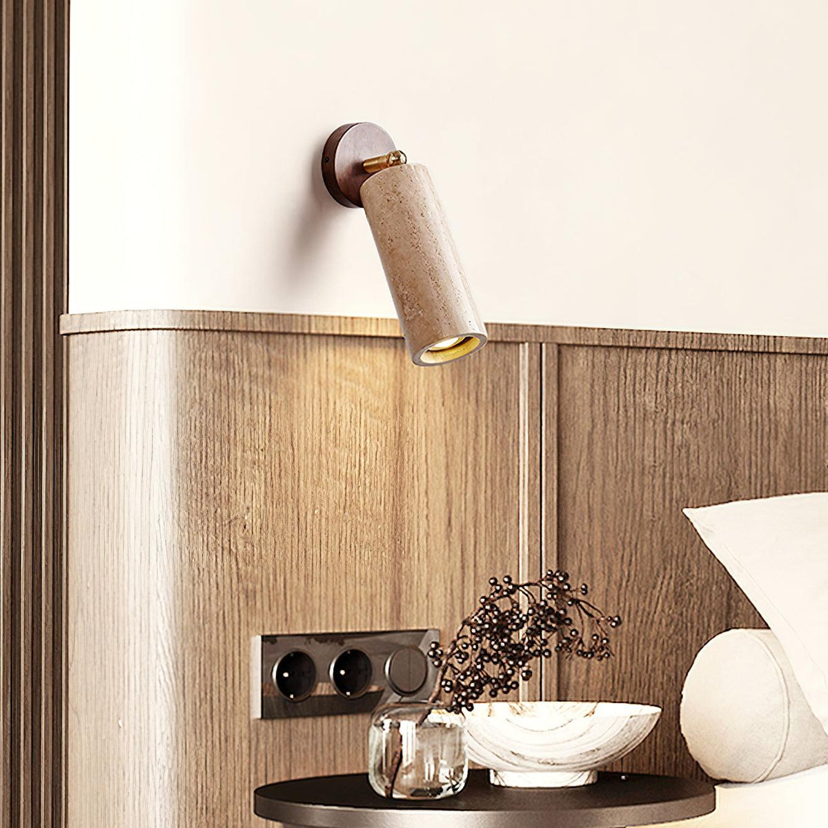 Delo applique Applicabile a parete Regolabile in travertino