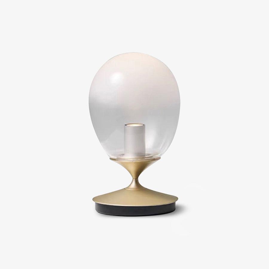Unex lampada da tavolo in vetro oro artistico